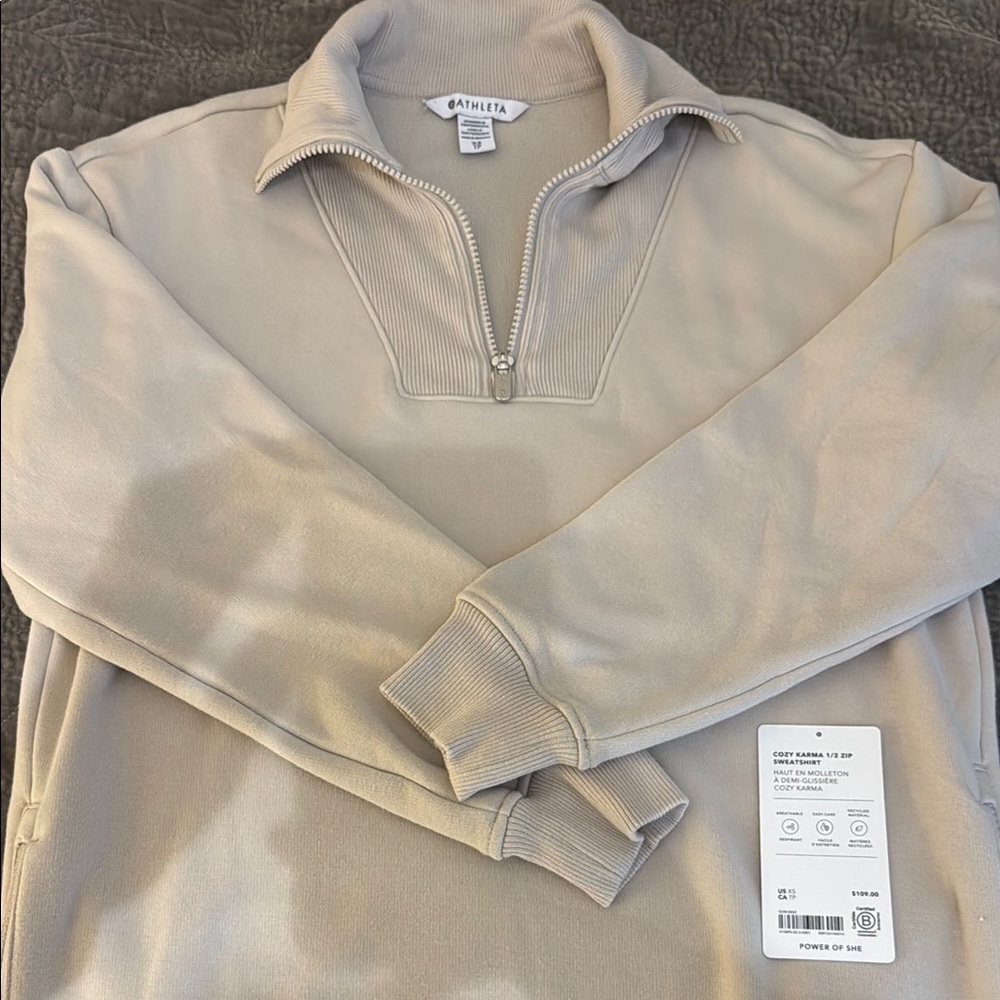 Athleta Tan Sweatshirt